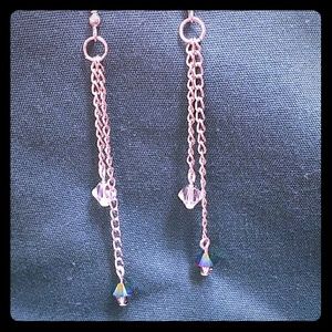 Swarovski Crystal beautiful drop chain earrings
